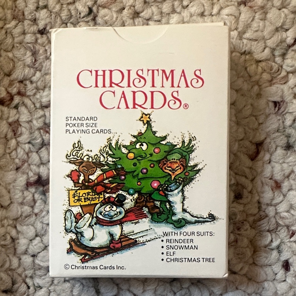 Vintage Christmas playing cards